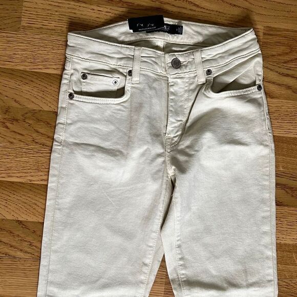 Ralph Lauren Womens Denim Jeans Skinny Curvy Mid Rise Super Stretch Cream Size 0 - Picture 3 of 15